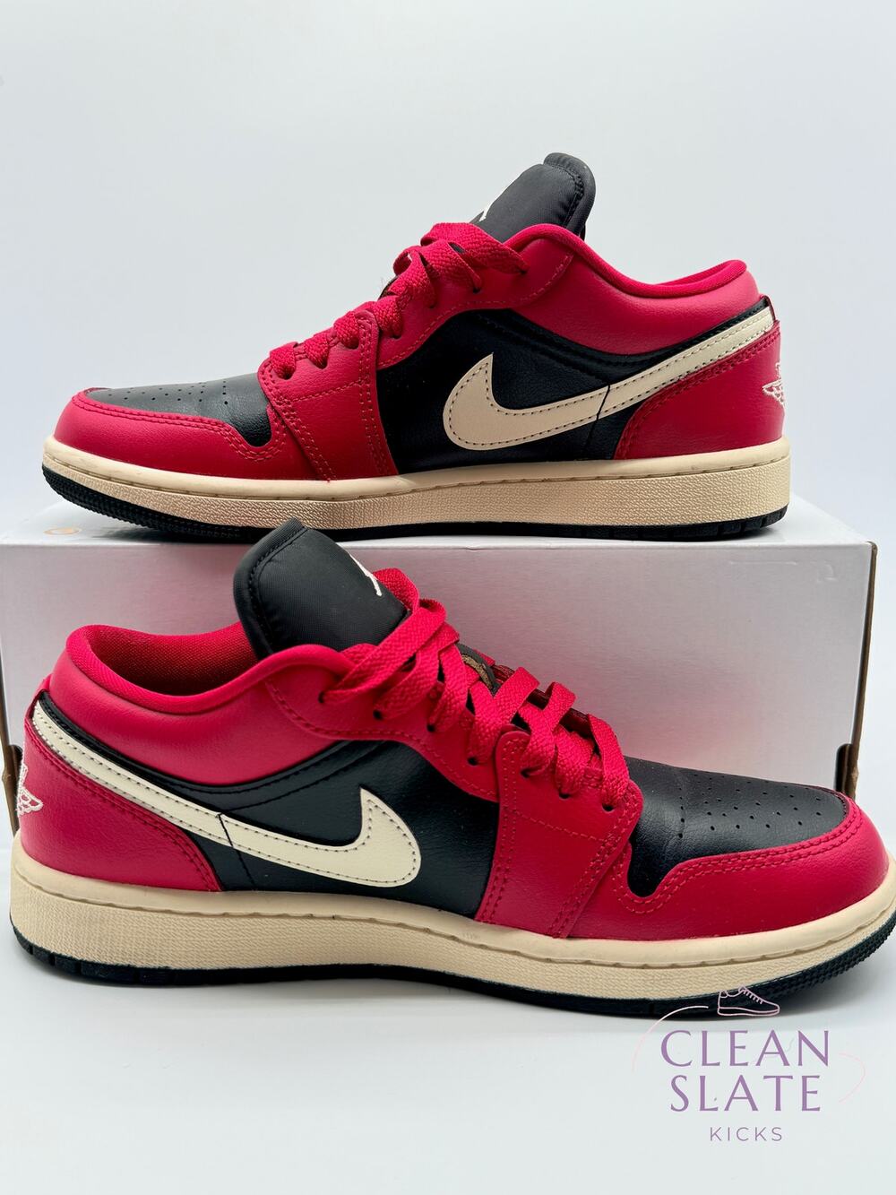JoAir Jordan 1 Low Mystic Hibiscus/Coconut Milk, Women's 7.5 NWT/NIB